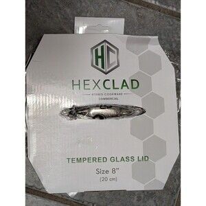 HexClad 8" Tempered Glass Lid Replacement - 20 cm Hybrid Cookware Commercial new